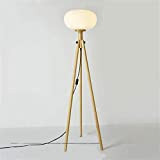 Floor Lamp Modern Tripod Floor Lamp Minimalist Floor Lamp with Beige Lining Gorgeous Copper Effect Light Shade Floor Lamps for ...