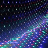 Froadp 6x4m LED Luci di Natale all'aperto Tenda 480 LEDs Ghirlanda Natale Decorazione Catena Lampada con 8 Modalità, EU-Spina e ...