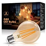 Fulighture Lampadine Vintage, Lampadine LED E27 Luce Calda 4W Equivalenti a 40W, 2700K, Lampadina a Filamento per Lampadari/Applique/Lampade da Tavolo/Plafoniere, ...