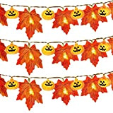 Fumogeni Colorati della Batteria di Halloween del Ringraziamento LED Stringa di a d'Acero Stringa di Decorativa per Interni ed Esterni ...
