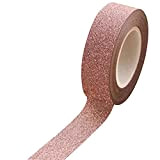Funie 10 m glitter Washi Sticky nastro adesivo di carta DIY Craft, Pink, taglia unica
