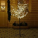 Gartenpirat albero ciliegio in fiore 1,5m 200 LED bianco caldo esterni