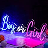Gender Reveal Neon Sign Boy o Girl LED Neon Light 50 x 20 cm Baby Gender Reveal Led Neon Letters ...