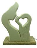 Generico Lampada Abat jour Statuetta Amorini Inseparabili Bomboniera in Pietra leccese regalo San Valentino Fidanzati
