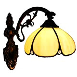 GENGJ Lampade da Parete Tiffany Lamp Vintage Mini Luce a Muro Illuminazione per Interni e Esterni Girasole