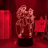 GEZHF 3D Luce Notturna Anime Illusion Led Decor Anime Luce Led Bloom Into You Nightlight per Camera Da Letto Decor ...