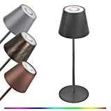 GGNOO Lampada a Batteria da Tavolo LED Portatile 8 Colori Lampada da Tavolo Senza Fili Dimmerabile Impermeabile IP54 per Camera ...