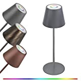 GGNOO Lampada da Tavolo Ricaricabile LED Dimmerabile Lampada Touch Portatile Impermeabile RGB Multicolore Lampada a Batteria da Tavolo Senza Fili ...