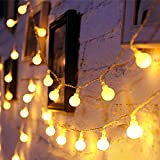 Ghirlanda di fata LED luci stringa palla albero di Natale impermeabile decorazione della casa stringa di luce Batteria multicolore 10m100 ...