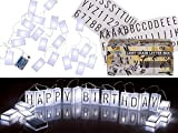Ghirlanda, Letterbox, con 70 lettere & simboli intercambiabili, con 20 LED bianco caldo