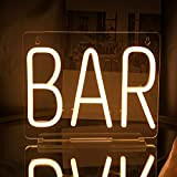 Giallo Bar Insegne al Neon Bar Led Segno di Luce al Neon con Base Acrilica Lampada da Parete al Neon ...