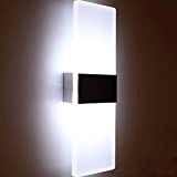 Glighone 12W Applique da Parete Interni Lampada a Muro Interno Moderno Applique LED Luce in Acrilico per Soggiorno Camera da ...