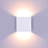 Glighone Lampada da Parete Led Interno, 10W Bianco caldo LED Dimmerabile Applique da Parete Moderna, Up Down Lampada a Muro ...