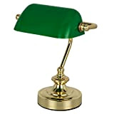 Globo 24917 - Lampada da tavolo retrò da lavoro, luce notturna, colore: Verde