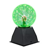 Goeco Lampada a sfera al plasma, Palla al Plasma Magica 5 Pollici, Sfera Flash sensibile al Tocco Palla elettrostatica per ...