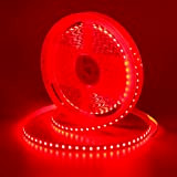 GOMING 10M 24V Striscia LED Rosso, Flessibile Alta Densità 1200 LEDs Alta Luminosità Non Impermeabile IP20 Nastri LED per Decorazione ...