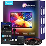 Govee TV LED Striscia, RGBIC Luci Smart Retroilluminazione WiFi 3,8m con Fotocamera, Strisce LED RGBIC per TV e PC 55-65 ...