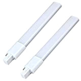 Granvoo, confezione da 2 lampadine LED PL G23, 12 W = 95 W, 2 pin, in alluminio + copertura in ...