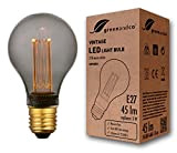greenandco® lampadina a LED di design vintage in stile retrò colore fumo E27 A60 2W 45lm 2000K (bianco extra caldo) ...