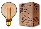 greenandco® lampadina a LED di design vintage in stile retrò per l'illuminazione d'atmosfera E27 G95 4W 200lm 1800K (bianco extra ...