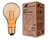 greenandco® lampadina a LED di design vintage in stile retrò per l'illuminazione d'atmosfera E27 A60 2W 65lm 1800K (bianco extra ...
