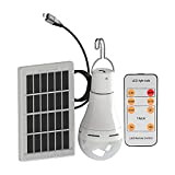 GreeSuit - Lampada a LED ad energia solare, portatile, con pannello solare, per esterni, escursionismo, campeggio, pesca, illuminazione 20 lampadine ...