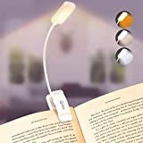 Gritin Lampada da Lettura, Luce Lettura Ricaricabile USB con 9 LED 3 Modalità,Dimmerabile Senza Livelli,Lampada Luce Libro Portatile con Clip,Ideale ...
