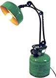 GURU SHOP Lampada da Terra/Lampada da Terra, Stile Industriale, Upcycling Rottami di Metallo Oggetto Luce Luce - Modello Alang, 80x50x24 ...
