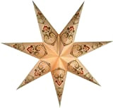 GURU SHOP Pieghevole Avvento Stella di Carta Illuminata, Poinsettia 60 cm - Minea, Stelle di Carta - Multicolore