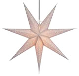 GURU SHOP Stella di Carta Luminosa Dell`Avvento Pieghevole, Stella di Natale 60 cm - Silvana, Stelle di Carta - Monocolore