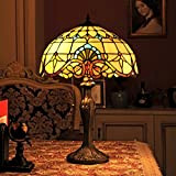 Gweat Lampada da 16 pollici barocco europeo tiffany lampada da tavolo Bedroom Lampada da comodino