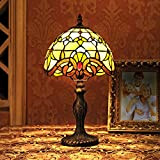Gweat Lampada da 8 pollici barocco europeo tiffany lampada da tavolo Bedroom Lampada da comodino
