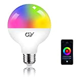 GY Lampadina WiFi Smart globo,14W lampadine a E27 casa intelligente 1200LM ,Multicolore regolabile RGBCW dimmerabile bulbo, applicazione di controllo 2700k-6500k, ...
