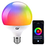 GY Lampadina WiFi Smart globo,18W lampadine a E27 casa intelligente 1900LM ,Multicolore regolabile RGBCW dimmerabile bulbo, applicazione di controllo 2700k-6500k, ...