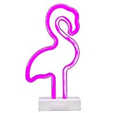 HAB & GUT -L231- LED Fenicottero Lampada, Neon Luce Rosa Decorativa Lampada da Tavolo