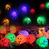 Halloween Luci Stringa, 2.5M 10 LED Luci Stringa di Fantasmi di Halloween, Luci Stringa Decorazione di Halloween a Batteria con ...