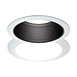 Halo 6100BB 15,2 cm bianco conico metal baffle Recessed Trim con 2 anelli bianco, stretto e largo, nero