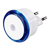 Hama luce notturna a LED, sensore per accensione al crepuscolo, a risparmio energetico, da presa, solo 0,8 W, blu, blue
