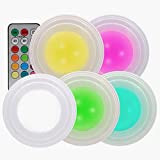 HandyLUX Color Click, luce LED senza fili, Safe Touch, set da 3 pezzi, 12 colori, telecomando, funzione dimmer, timer, cuscinetti ...