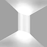 HAWEE 10W Impermeabile Moderno Lampada da Parete LED Applique da Parete Alluminio Lampada da Muro Interno Esterno per Bagno, Camera ...