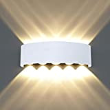 HAWEE Moderno Applique da Parete LED Lampada da Parete Impermeabile Alluminio Lampada da Muro Interno Esterno per Camera da Letto, ...