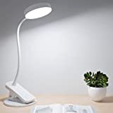 Hepside Lampada con Pinza,32 LED Lampada da Lettura 3 Colori 8W Luce per Lettura Libri a Letto 360° Flessibile Lampada ...