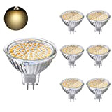 HFCDL Lampadine LED GU5.3, MR16 Faretti a Led 12V, 4W Equivalenti 50W Lampada Alogena, Bianco Caldo 3000K, Non-Dimmerabile, 6 Pezzi