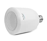 Hi-Fun Hi-Led Lampada LED con Cassa Wireless, Bluetooth Integrato, Bianco
