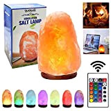 Himalayan Rock Salt Lamp Crystal Natural USB Himalayan Lamp Purificatore d'aria con 16 colori che cambiano bagliori Lampadina a LED ...