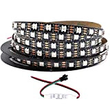 HJHX Ws2812b Led Strip, 12ft 300LEDs Pure Gold Wire Ws2812 Individualmente indirizzabile Led Light, SMD5050 RGB Magic Color Flessibile Fune ...