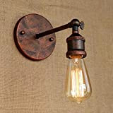HJZY Applique da parete vintage metallo industriale Steampunk lampada da parete applique a parete singola testa luci di sicurezza Decor ...