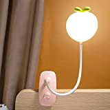 HKLY Lampada Con Pinza Ricaricabile USB, Lampada Lettura Flessibile 3 Colori E 5 Luminosità Toccare Dimmerabile Lampada Da Tavolo LED ...