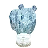 HLEARIT Panda 3D Luce Notturna per Bambini - Plug-in Illusione Ottica Lampada da Comodino LED Luce Telecomando Compleanno Baby Shower ...