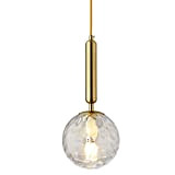 Hobaca E14 ripple Luce Bicchiere Moderno Oro nordico Lampade a sospensione Oggettistica per la casa Lampada a sfera in vetro ...